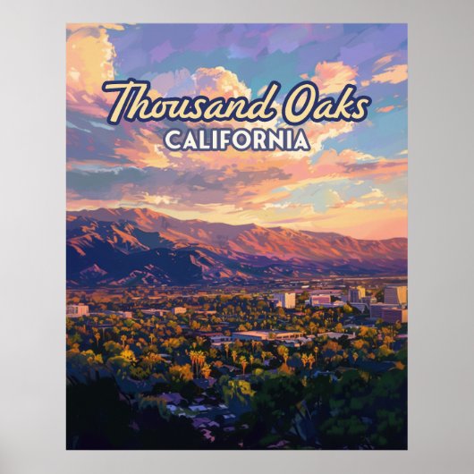Thousand Oaks California Los Angeles Ventura Poster (Voorkant)