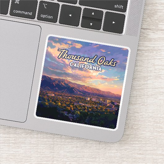 Thousand Oaks California Los Angeles Ventura Sticker (Detail)