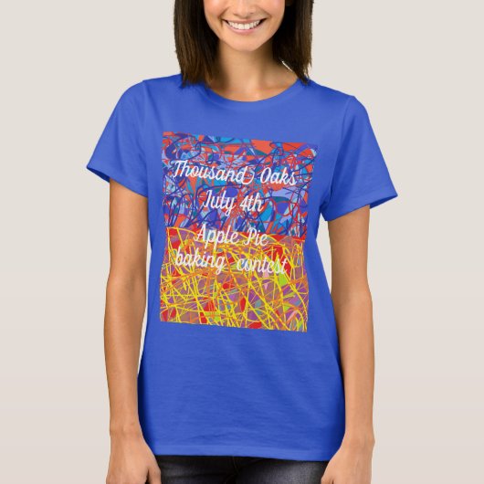 Thousand Oaks JUly 4 applepie wedstrijd abstracte T-shirt (Voorkant)