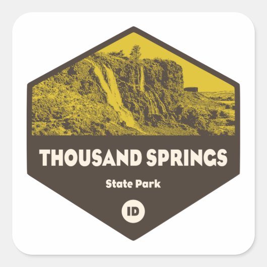 Thousand Springs State Park Idaho Vierkante Sticker (Voorkant)