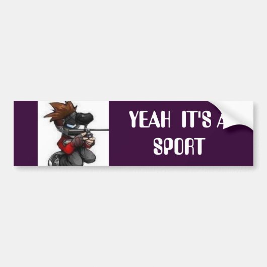 THPintballcartoon[1], JA, HET IS EEN SPORT Bumpersticker (Voorkant)