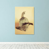 Thracische gladiatorhelm canvas afdruk (Insitu (Houten vloer))