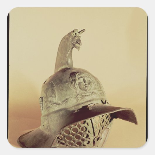 Thracische gladiatorhelm vierkante sticker (Voorkant)