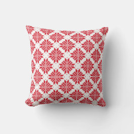 Thraditional Nordic Star Red en White Kussen