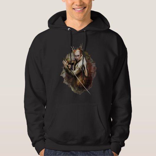 Thranduil met zwaard hoodie (Voorkant)