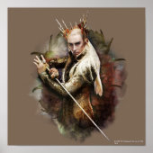 Thranduil met zwaard poster (Voorkant)