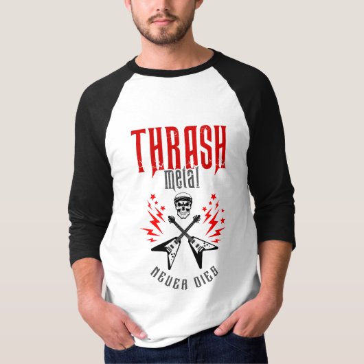 Thrash Metal gaat nooit dood T-shirt (Voorkant)