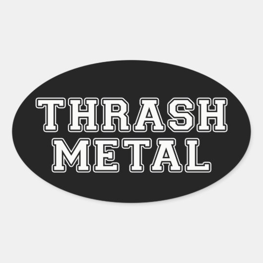 Thrash Metal Ovale Sticker (Voorkant)