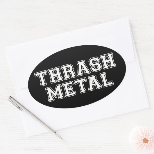 Thrash Metal Ovale Sticker (Envelop)