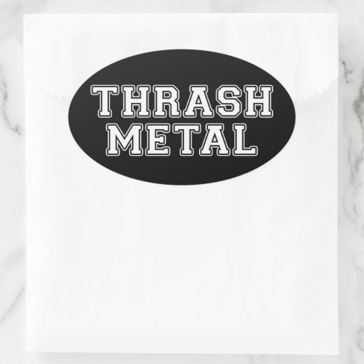 Thrash Metal Ovale Sticker (Tas)