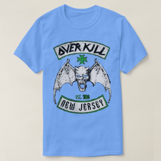 THRASH METAL OVERKILL NIEUWE JERSEY T-SHIRT (Design voorkant)