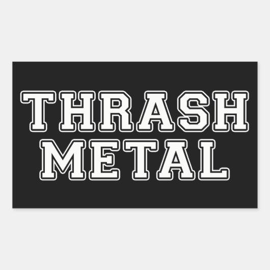 Thrash Metal Rechthoekige Sticker (Voorkant)