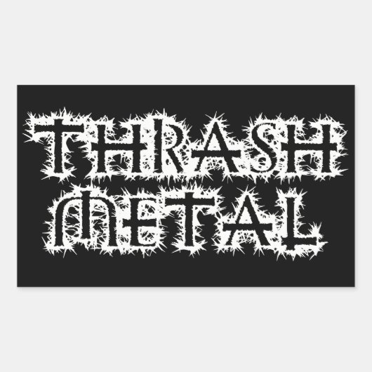 Thrash Metal Rechthoekige Sticker (Voorkant)
