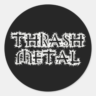 Thrash Metal Ronde Sticker