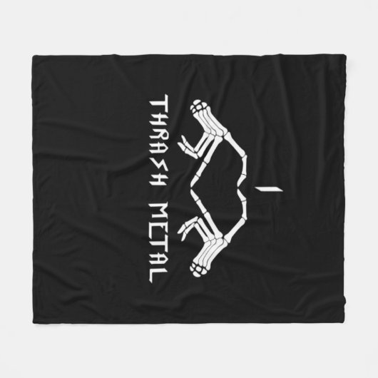 Thrash Skeleton Hands Heart Classic Fleece Deken (Voorkant (Horizontaal))