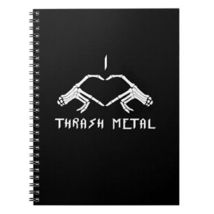 Thrash Skeleton Hands Heart Classic Notitieboek