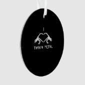 Thrash Skeleton Hands Heart Classic Ornament (voorkant)