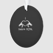 Thrash Skeleton Hands Heart Classic Ornament (voorkant)