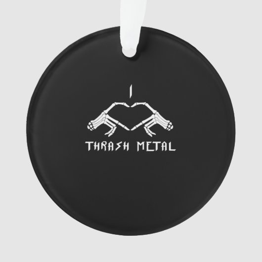 Thrash Skeleton Hands Heart Classic Ornament (voorkant)