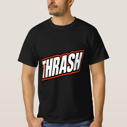 Thrash T-shirt – Metal & Schaats geïnspireerd desi (Voorkant)
