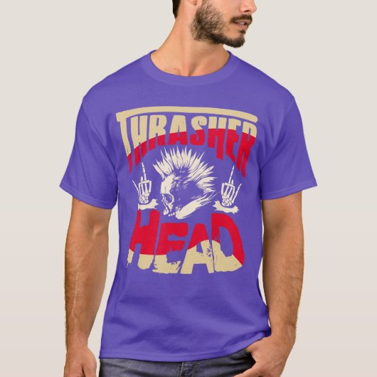 Thrasher Head grappige retro T-shirt (Voorkant)