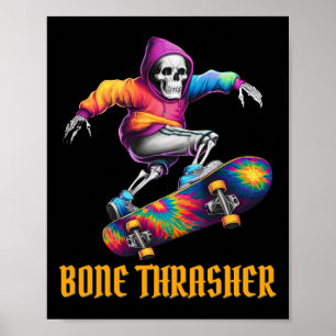 Thrasher Skeleton Halloween kostuum Poster