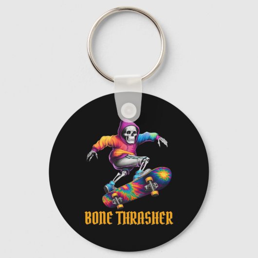 Thrasher Skeleton Halloween kostuum Sleutelhanger (Voorkant)