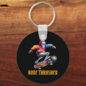 Thrasher Skeleton Halloween kostuum Sleutelhanger (Voorkant)