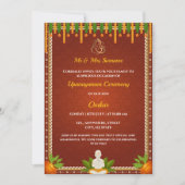 Thread Ceremony Invitation, Upanayaanse Kaart (Voorkant)