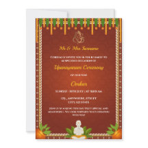 Thread Ceremony Invitation, Upanayaanse Kaart