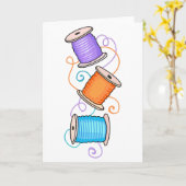 Thread Spools Kaart (Gele Bloem)