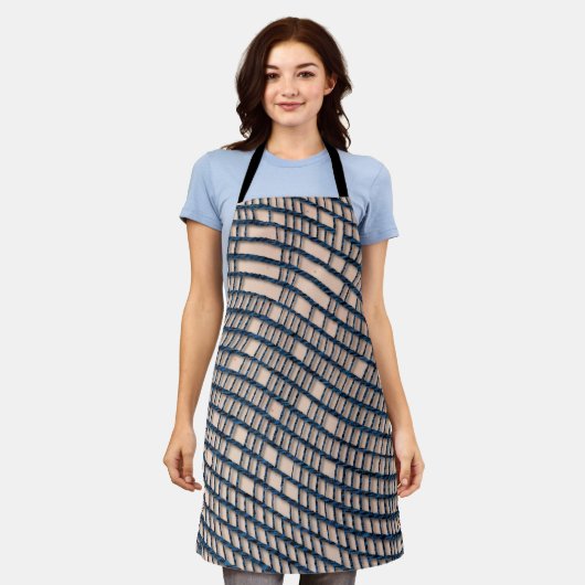 Threadbare Blue Netting Apron Schort (Gedragen)