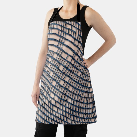 Threadbare Blue Netting Apron Schort (Insitu)