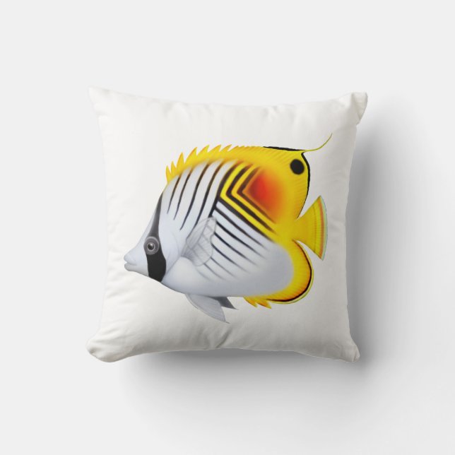 Threadfin Auriga Butterflyfish Kussens (Voorkant)