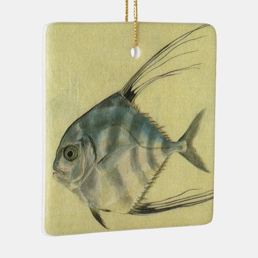  Threadfin Trevally, Afrikaanse Pompano vis Keramisch Ornament (Rechts)