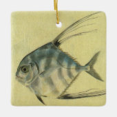  Threadfin Trevally, Afrikaanse Pompano vis Keramisch Ornament (Voorkant)
