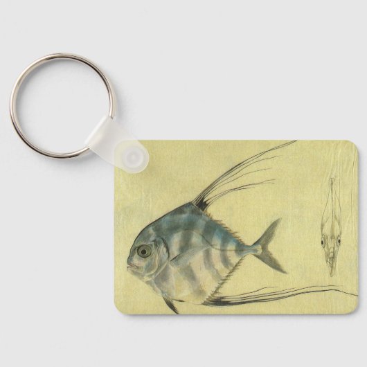  Threadfin Trevally, Afrikaanse Pompano vis Sleutelhanger (Achterkant)