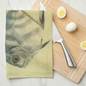 Threadfin Trevally, Afrikaanse Pompano vis Theedoek (Quarter Fold)