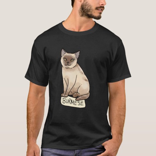 Threadless Aidadaism Birmaans kattenras Grafisch T-shirt (Voorkant)