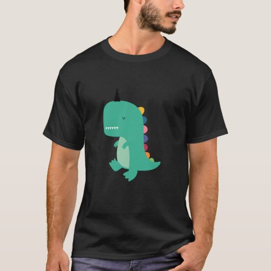 Threadless Andy Westface Dinocorn Grafisch T-shirt (Voorkant)