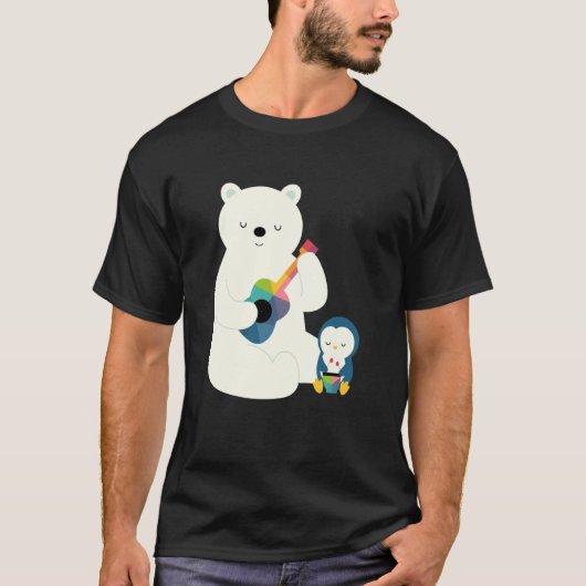 Threadless Andy Westface Een Little Band Grafisch T-shirt (Voorkant)