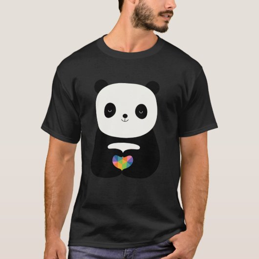 Threadless Andy Westface Panda Liefde Grafisch T-shirt (Voorkant)