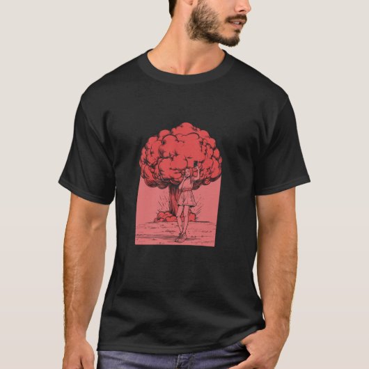 Threadless Benk Atomic Selfie Grafisch T-shirt (Voorkant)