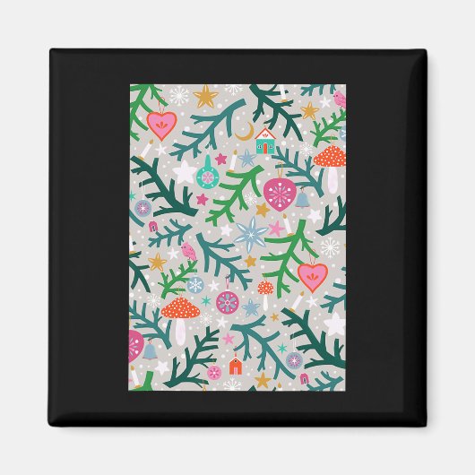 Threadless Carly Watts Kerstboom Ubles Grafisch Magneet (Voorkant)