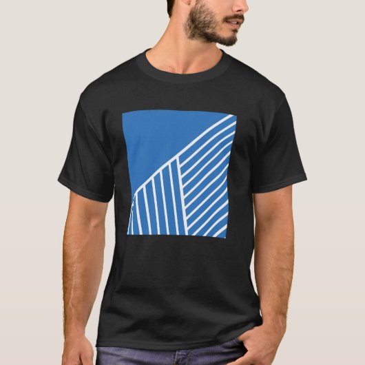 Threadless Emeline Geo Close Up 3 Frans Blauw Graf T-shirt (Voorkant)