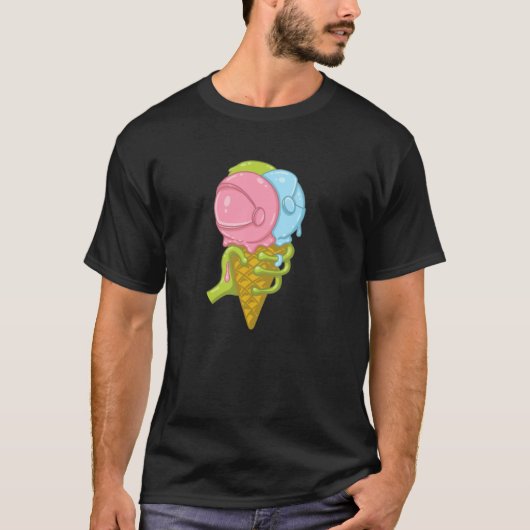 Threadless Gotoup Ruimte Ijs Graphic T-shirt (Voorkant)