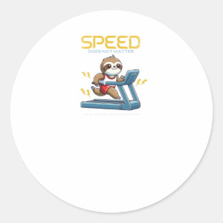 Threadmill Sloth - Speed Does Not - Go Slow Maar N Ronde Sticker