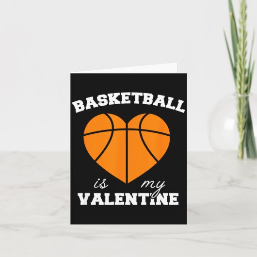 Threadrock Basketbal Is Mijn Valentijn - Dames Un Kaart (Voorkant)