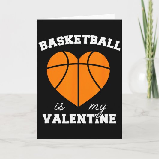 Threadrock Basketbal Is Mijn Valentijn - Dames Uni Kaart (Voorkant)