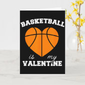 Threadrock Basketbal Is Mijn Valentijn - Dames Uni Kaart (Gele Bloem)